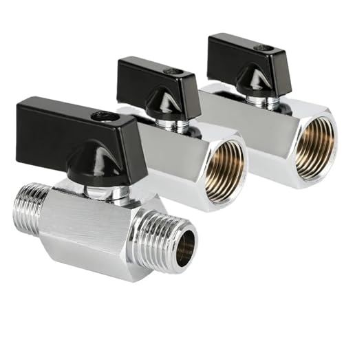 Vanne à boisseau sphérique cuivre anti fuite double filetage intérieur 1/2 pouce