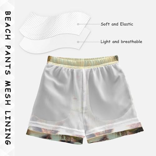 Lake Tree Mountain Boys Swim Trunks Quick Dry Toddler Swimsuit Boy Board Shorts Bathing Suits Swimwear XL Multi4