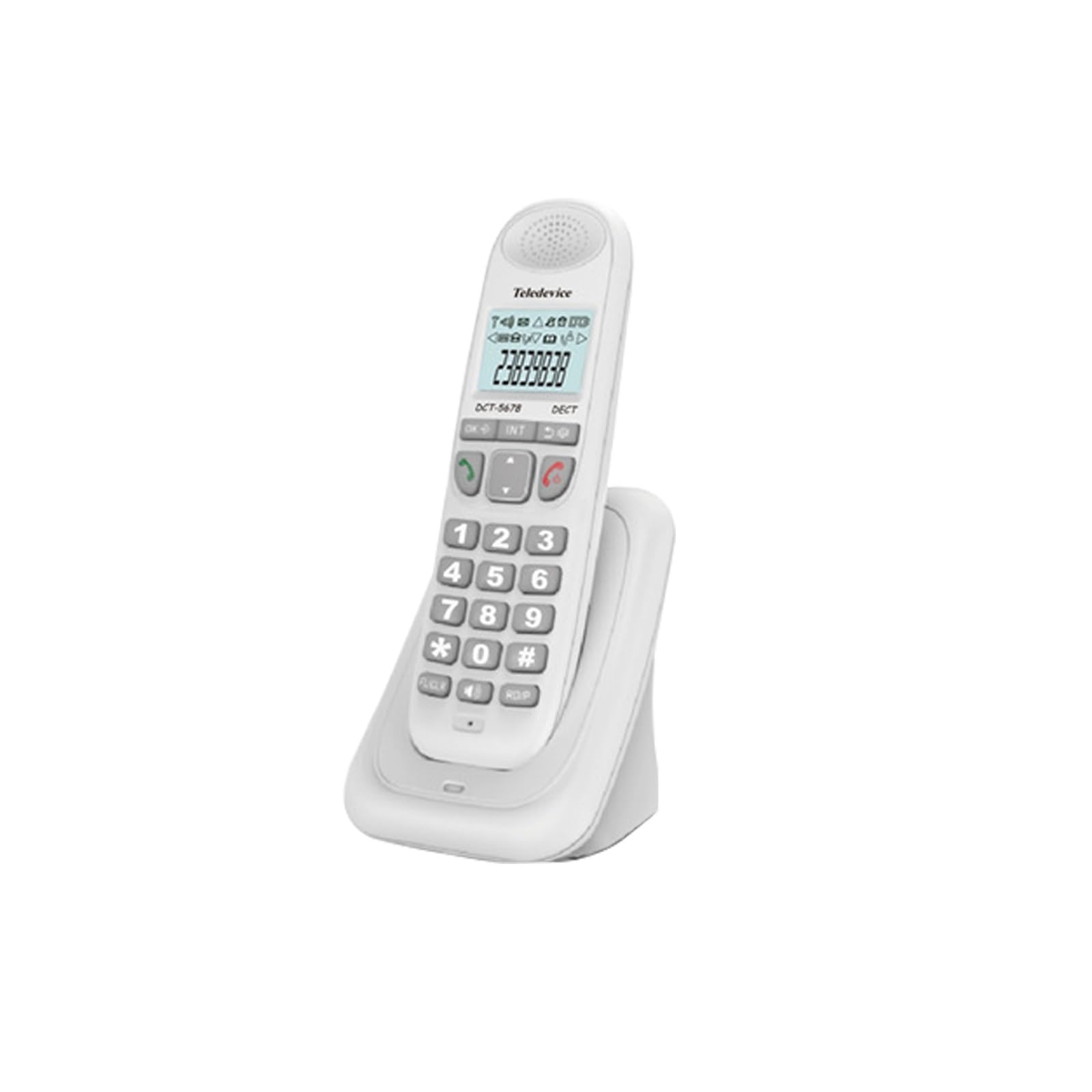 Téléphone de bureau au design rétro classique, téléphones fixes avec affichage rétroéclairé pour bureau à domicile, téléphone terrestre pour contrôle du volume à la maison (blanc)