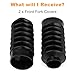 PSLER 39mm Motorcycle Front Fork Covers Guards Rubber Gaiters Gators Shock Boots Shock Absorber Covers Protector Fit for Sportster XL883 1200 Dyna FXD with 39mm Fork.