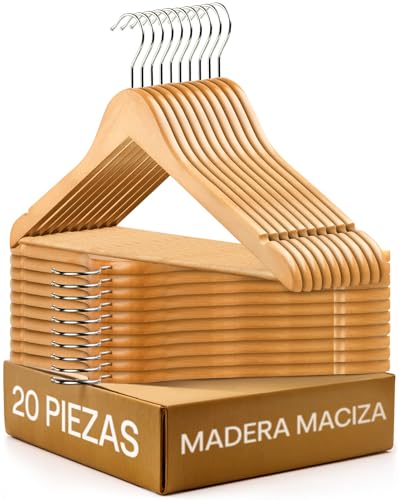 Perchas Ropa Madera Marca Praknu