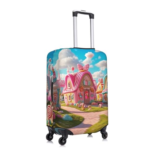 Candy Land Elastic Travel Luggage Cover, Washable Spandex Suitcase Protector, Anti-Scratch Fits 18-32 Inch3