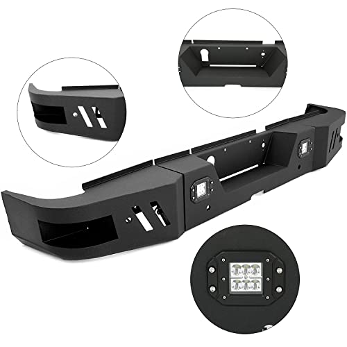 KUAFU Rear Bumper Step Bumper Guard Compatible with 2010-2021 Dodge Ram 2500 3500 Heavy Duty Steel