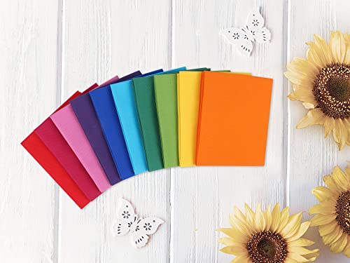 Craftido CID-FQ-RC01 25 Options- 100% Cotton Quilting Fabric Bundles 10Pcs Fat Quarters 18"X21"-Medium Weight 5.2 Oz- For Quilting, Sewing Project, Patchwork, Diy Crafts – Rainbow Colors thumb #5