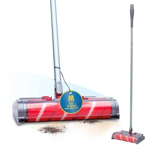 Livington Voom - Turbo Akku-Besen - elektrischer Akkubesen kabellos - Akku Kehrer mit selbstreinigender Bürstenrolle - Elektrobesen für Hartböden, Teppiche & Fliesen - für eine gründliche Reinigung