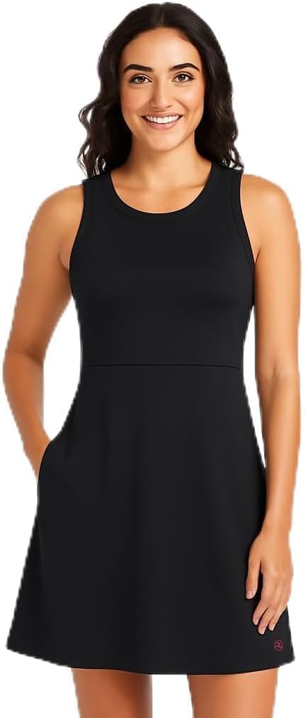 Reel Life Beach Tank Dress – UPF 50+ Womens Beach Dress With Pockets, Short Sundress, Quick Dry, Short Summer Dress