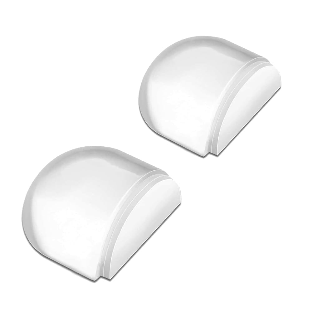 Lizceymd Transparent 2 Pcs Floor Door Stoppers Clear Self-Adhesive Door Stop Anti-Scratch Door Buffers For Bathroom Bedroom Kitchen Furniture Protection