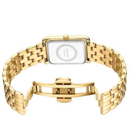 watches for women vintage bracelet roman dial rectangular case gold watch waterproof with tools