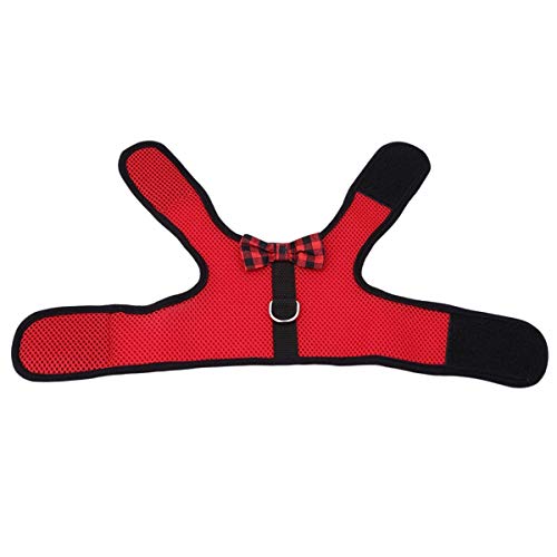 Image of Rabbit Harness with Leash Adjustable Soft Mesh Vest Harness for Bunny Kitten Guinea Pig Rat (S, Red)