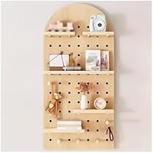 Tablero Perforado de Pared, estantes Perforados de Madera, Kit de Paneles Perforados, Organizador de Pared, Paneles de Almacenamiento y exhibición DIY para Manualidades (Color: marrón, tamañ