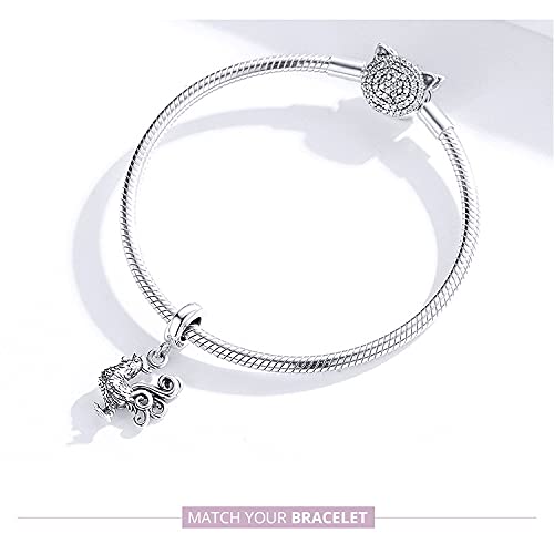 Dije gallo plata ley 925 compatible pulseras collares joyería mujer 5