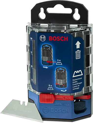 Image of BOSCH Professional 50 Trapezoid Replacement Blades in Handy Dispenser, Compatible with All BOSCH Professional Standard Universal Knives