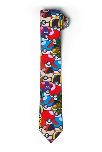 OppoSuits Pokémon Cravate - Poké Ball - Cravate amusante pour homme avec motif