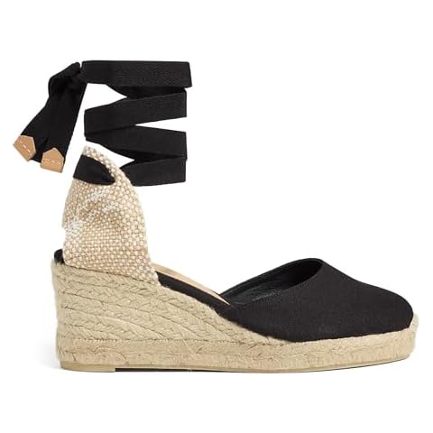 Castañer Women's Carina C/6/001 Espadrilles, Black Black 100, 8 Cover