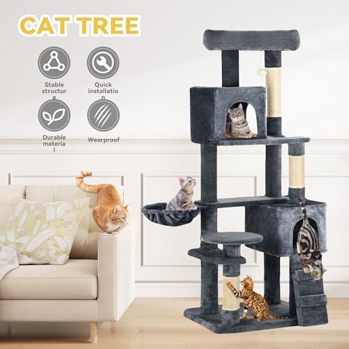 Torre para gatos de 70.8 in para interior miniatura 4