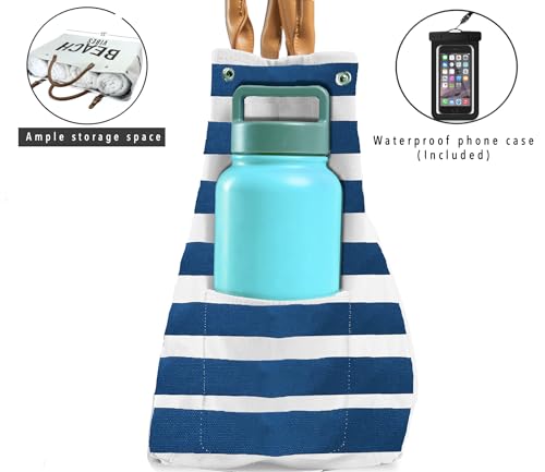 Image of Keho Waterproof Beach Bag with Pockets For Women (Sandproof)
