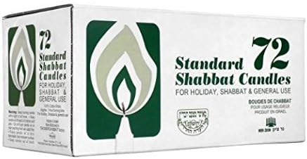 Ner Zion 3 Hour 72 Count Shabbat Taper Candles Israeli
