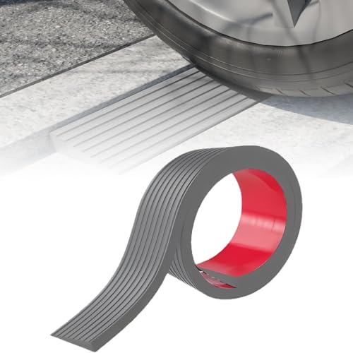 Rampa per soglia, 100 x 5 x 1 cm Rampa Soglia Autoadesiva, rampa per carrozzina, Profilo di Transizione Pavimento Tagliabile per Sedia a Rotelle, Passeggini (Grigio, 100 * 5 * 1cm)