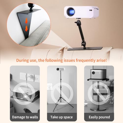 Miniatura 7 de Soporte Para Proyector Para Cama Y Sofá - Longitud Fija 20 Cm, Diseño Oculto, Compatible Con Proyectores Del 99 , Xgimi, Nebula, Vankyo, Epson