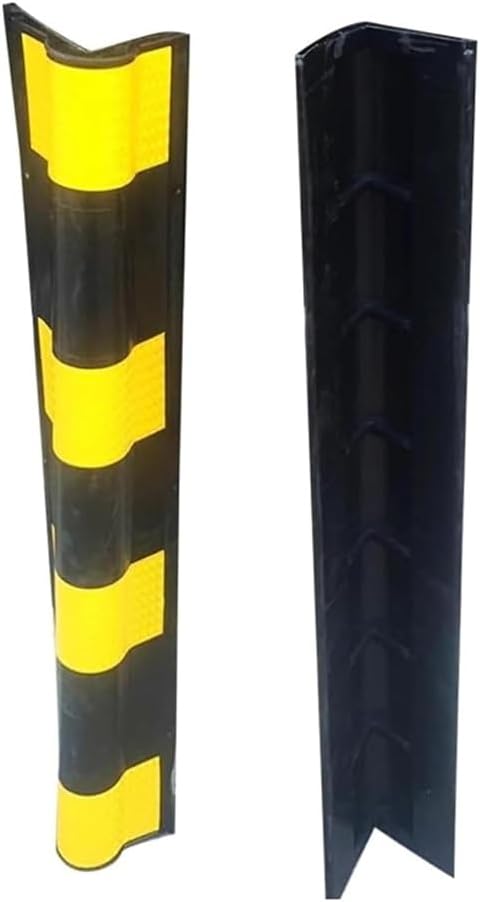 Wall Corner Protectors, Rubber Wall Corner Guard, Reflective Bumper Pad, Garage AntiScratch(4pcs)