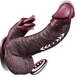 Realistische Dildo Sex Spielzeug für die Frau– 25,8cm Großer Vibration für Frauen mit 7 Stoß,10 Vibrations &10 Leck Modi für die Klitoris, Anus &G Punkt,Silikon Dildos Vibrator Sex Spielzeug für Paare