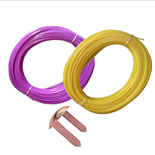 Image of ADW CRAFT'S Plastic Wire for Basket Making(2 Colours Best Combo|Plastic Koodai wire|Glass Wire For Basket Making|Koodai Wire Roll|Plastic Wire For Koodai (200 Grms, Vioelt+Lemon Yellow, 1)