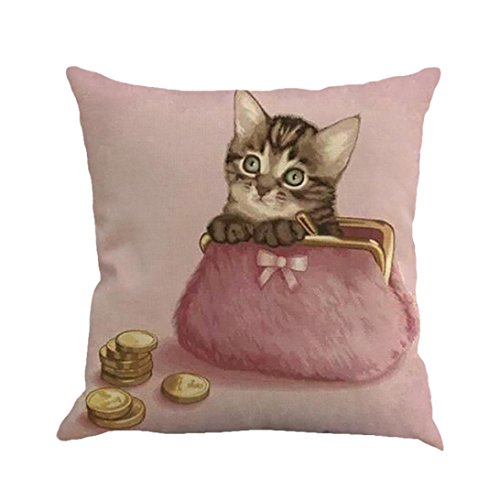 Zolimx Cute Animals Pet Dog Horse Pattern Creative Cushion Cover For Sofa Home Decor (C)