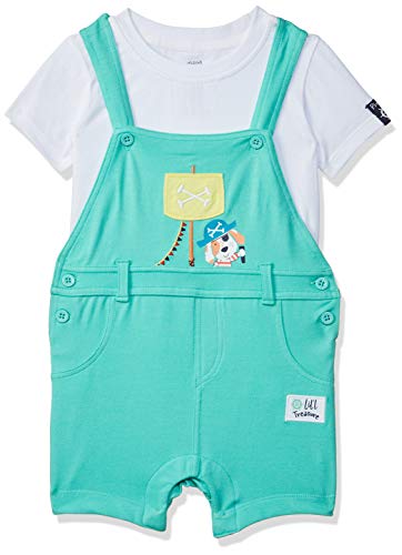 Image of miniklub Boys Green & White T-Shirt With Shorts