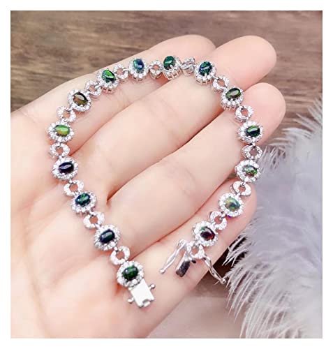 Bracelet opale naturelle véritable bijoux 925 cadeau mariage femme - 6