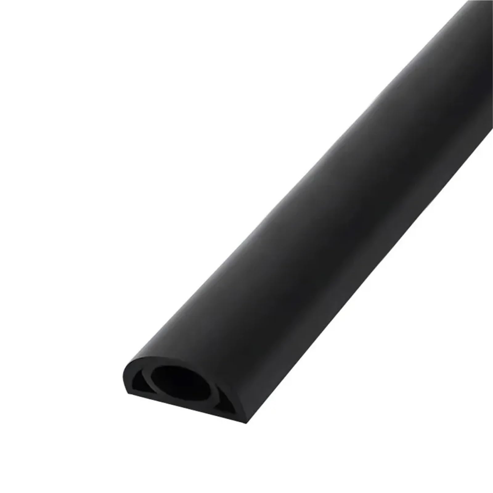 Protecteur de câble cache couverture cordon plancher, PVC Flexible 1M/3.0M-adhésif for le bureau, la maison, l'atelier, l'entrepôt, Garage(Black,3.0M)
