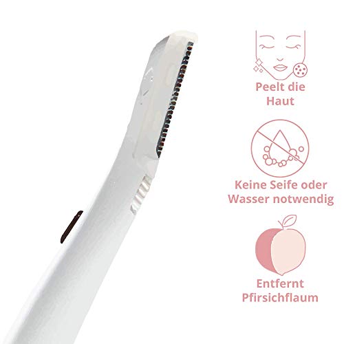 Finishing Touch Flawless Dermaplane Glow, Original-Peeling und Gesichtshaar-Epilierer, Entfernt Pfirsichflaum und hilft das Erscheinungsbild feiner Linien zu reduzieren - Image 5