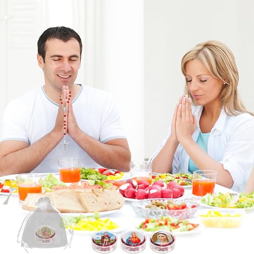 24 Pcs Rose Catholic Rosaries Necklaces,Wooden Beads Rosary Necklace Religious Rosary Jesus Cross Catholic Gifts,Holy Rosaries in Bulk with Organza Bags Gift Gift Boxes for Prayer Men Women4