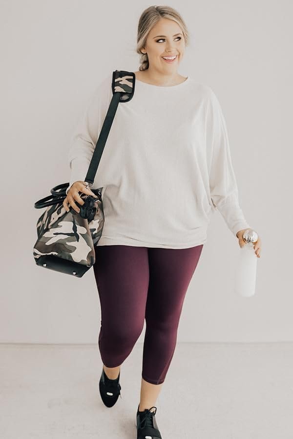Image of FULLSOFT Plus Size Capri Leggings for Women- XL-4XL High Waist Tummy Control Stretchy Workout Yoga Pants Plus Capris