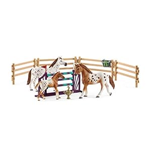 SCHLEICH 42433 Horse Club – Horse Club Lisa’s toernooitraining – Speelfigurenset – Kinderspeelgoed voor Jongens en Meisjes – 5 tot 12 jaar
