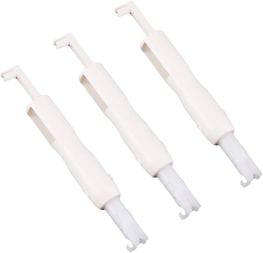 3Pcs Automatic Needle Threader Tool for Sewing Machines Easy Sewing Needle Inserter White Needle Threading Helper Efficient Sewing Needle Inserter for Home Use