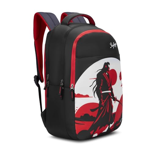 Image of Skybags Kyro 01 Samurai 28 Liters Premium Polyester Fabric School Backpack for Kids with Multiple Compartments and Adjustable Strap - Boys & Girls