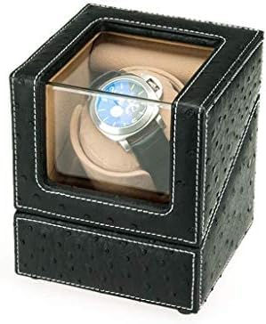 FENOKD Mechanical Watch Shaker Automatic Watch Winder Box, Quiet Motor and PU Leather, 5 Rotation Modes and AC Adapter
