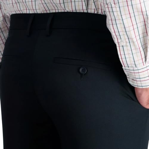 Haggar Men's Comfort Performance Stretch Straight Fit Pants with Super Flex Waistband4