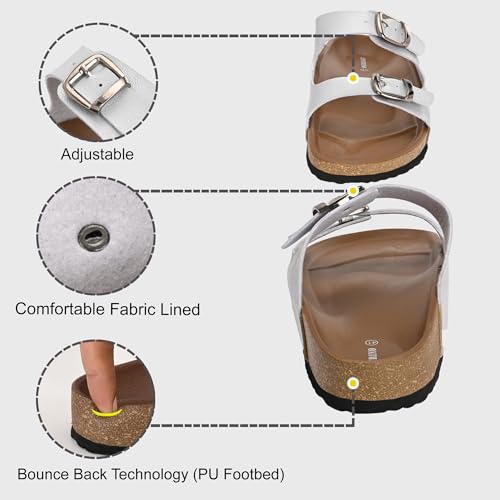 Image of Centrino Women's Berkin-Style Slip-On Sandals | Open Toe Design | Soft PU Footbed | Lightweight & Comfortable | Arch Support | On-Grip Sole | Casual Outdoor Wear (9226)