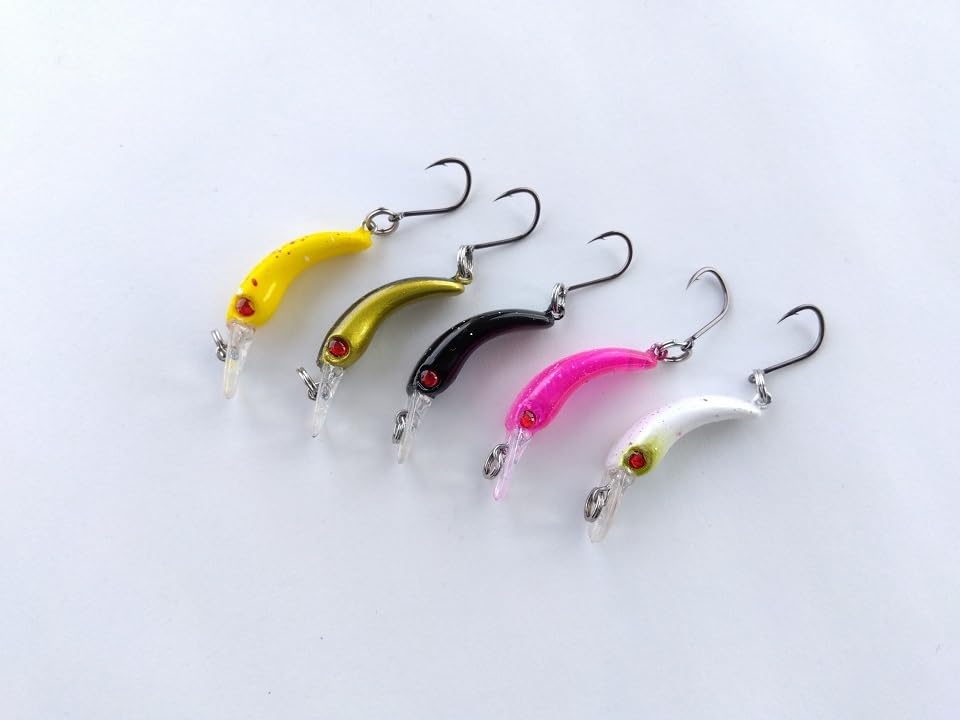 Amazon.co.jp: ニョロ系クランク シンキング 3.7cm 1.5g 5色セット