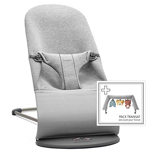 BabyBjörn Hamaca con Juguete, Jersey 3D, Amiguitos Juguetones, Gris Claro