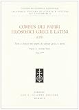 CORPUS DEI PAPIRI FIL. GRECI E LATINI