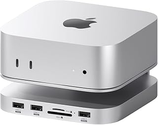 Hagibis Mac Mini M4 Hub & Stand with SSD Enclosure, 3 in 1 USB Type-C Docking Station with M.2 NVMe SSD Case, 10Gbps USB3.2 Gen2, SD4.0, TF4.0, 5V/2A Power Supply For M4 Pro (MC60H)