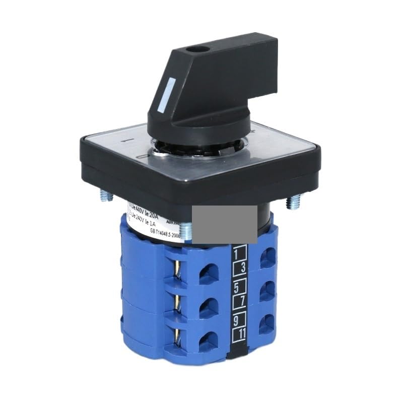 SZW26/LW26-20 20A Three Pole 0-4 Position 48X48mm Panel Silver Tra