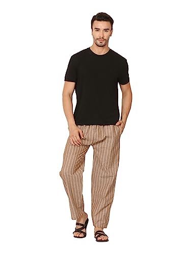 Image of Aatman One Size Men's Eco-Friendly Cotton Pyjama Pack of 2 | Fits Waist Size 28 to 36 Inches