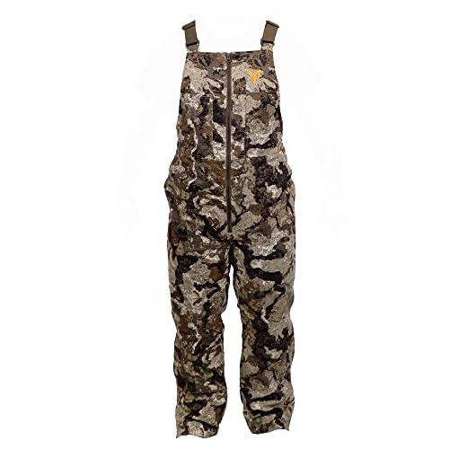 HOT SHOT Youth Insulated Camo Bib, Adjustable Height, Leg Zippers, Veil-Cervidae Camo - Designed for all day comfort, Medium