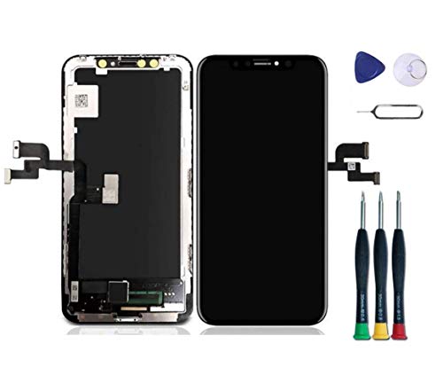 HBJH Premium Screen Replacement Compatible with iPhone Xs max, Screen Replacement iPhone Xs max 6.5 inch (Model A1921, A2101, A2102, A2104) Touch Screen Display digitizer Repair kit Assembly