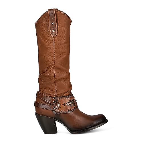 Cuadra Women's Cowgirl Boots in Authentic Leather and Authentic Crystals 1Z41RS