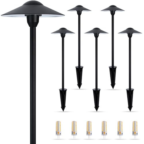 Gardencoin Low Voltage Pathway Lights (8.5'' Shade, 21.5'' Tall)，12V Outdoor