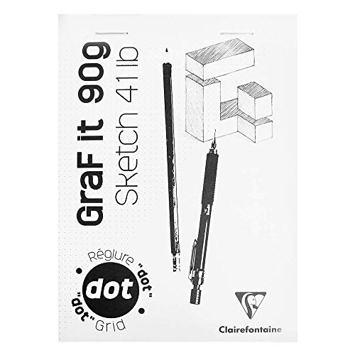 Clairefontaine Bloc de dibujo «Graf It Dot», blanco, A5, 90 g